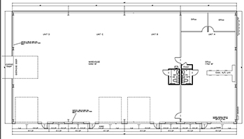 Floorplan for Combination Unit 1905 - A, B, C & D